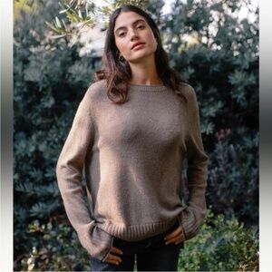 Jenni Kayne Everyday Sweater Taupe Sz Large